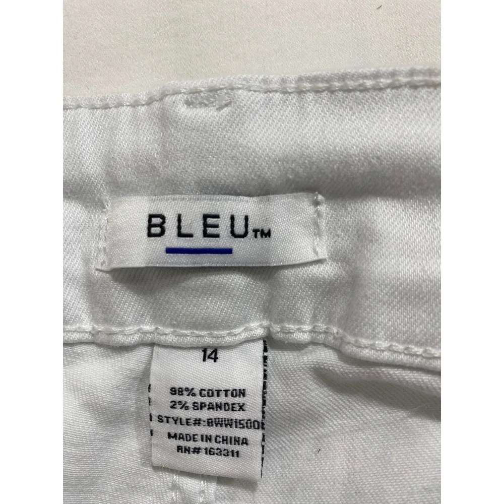 Bleu Bootcut Jeans Womens 14 White NWT Stretch Mid Rise BWW15001